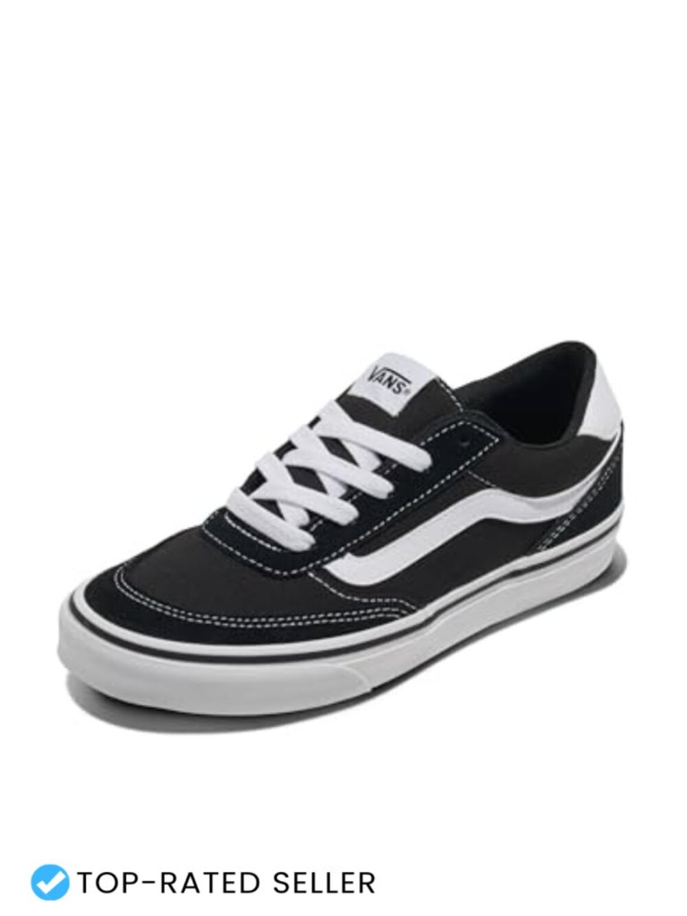 Vans Brooklyn LS Suede Canvas Low Top Skate Sneakers Lace Up